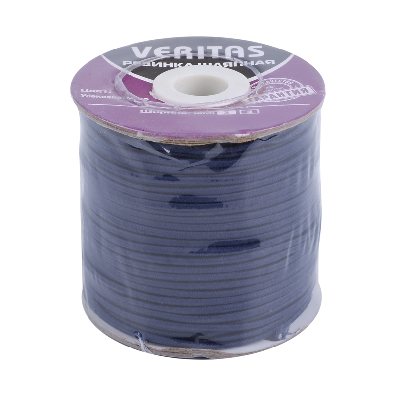 Резинка шляпная цв синий тёмный 2мм (уп 50м) Veritas S-9193