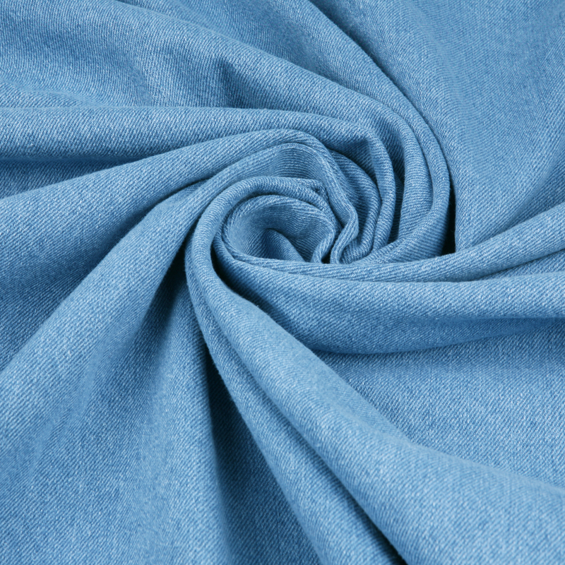 Ткань Джинса 335-340гр/м2 (10 oz), 99хб/1пэ, 140см, голубой светлый XBL-100190