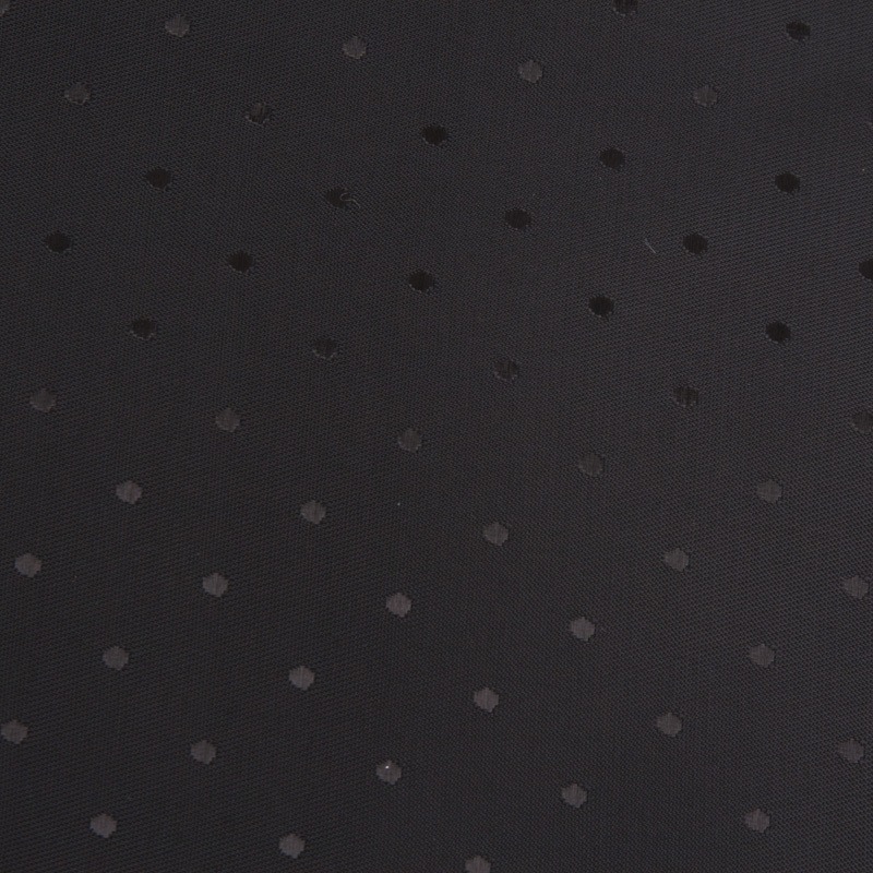 Ткань подкладочная Поливискоза Twill, 90гр/м2, 52пэ/48вкс, 146см, черный Жаккард точка/S580, (50м) K2