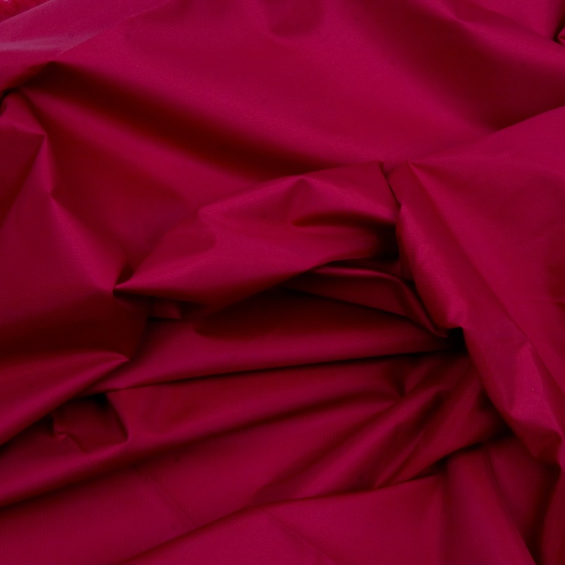 Ткань курточная Таффета 190T, WR/PU Silver, 65гр/м2, 100пэ, 150см, красный темный/S171, (рул 100м) D1