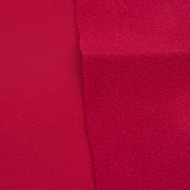 Ткань мембранная Texshell Twill, WR TPU 3k/15k Fleece, 320гр/м2, 100пэ, 150см, красный темный /S171,1