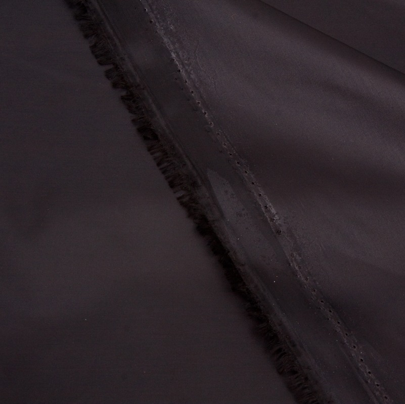 Ткань курточная Таффета 190T, WR/PU, 60гр/м2, 100пэ, 150см, черный/S580, (рул 100м) D2