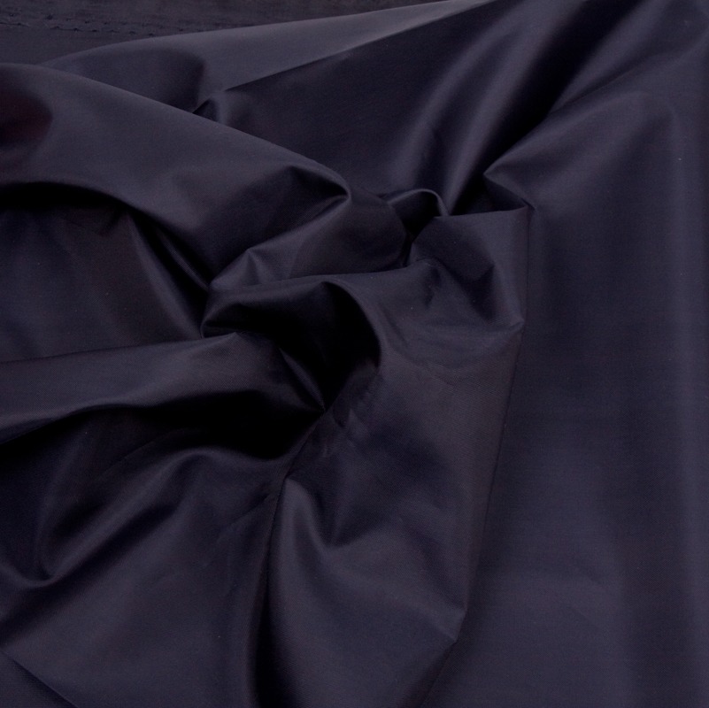 Ткань курточная Таффета 190T, WR/PU, 60гр/м2, 100пэ, 150см, синий темный/S058, (рул 100м) D1