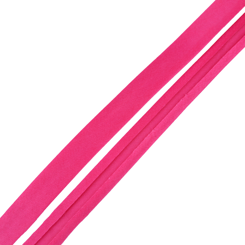 Косая бейка атласная цв S-516 розовый яркий (уп 131,6м) Veritas2