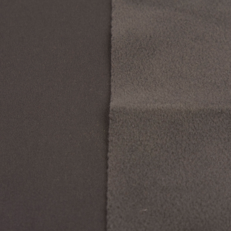 Ткань мембранная Texshell Twill, WR TPU 3k/15k Fleece, 320гр/м2, 100пэ, 150см, серый темный/S301, (р1