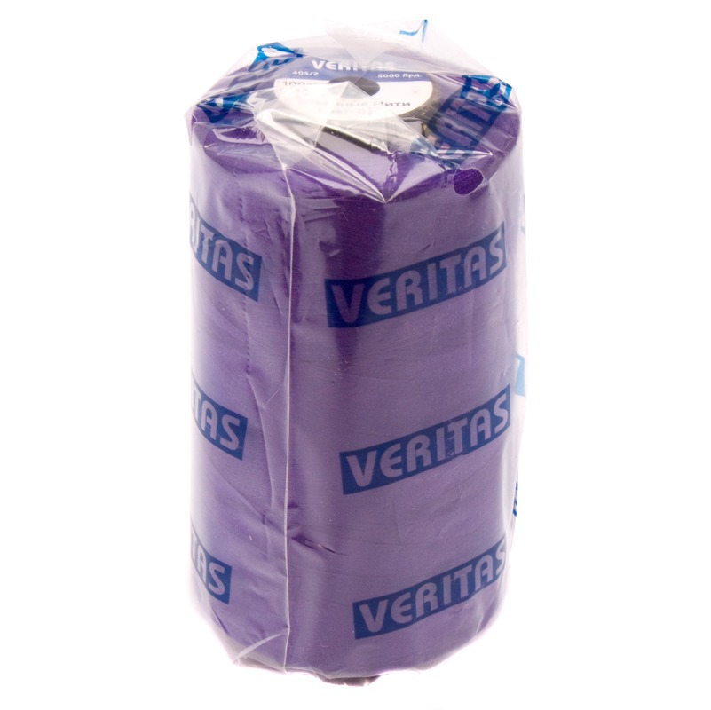 Нитки швейные 100% PE 40/2 цв S-029 фиолетовый темный (боб 5000ярдов) VERITAS2