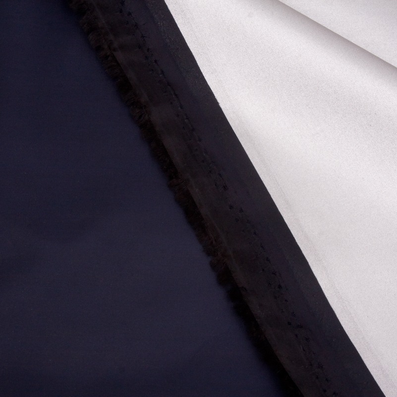 Ткань курточная Таффета 190T, WR/PU Silver, 65гр/м2, 100пэ, 150см, синий темный/S058, (рул 100м) D2