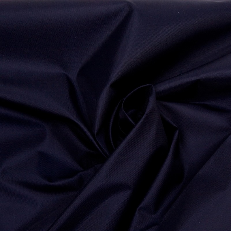 Ткань курточная Таффета 190T, WR/PU Silver, 65гр/м2, 100пэ, 150см, синий темный/S058, (рул 100м) D0