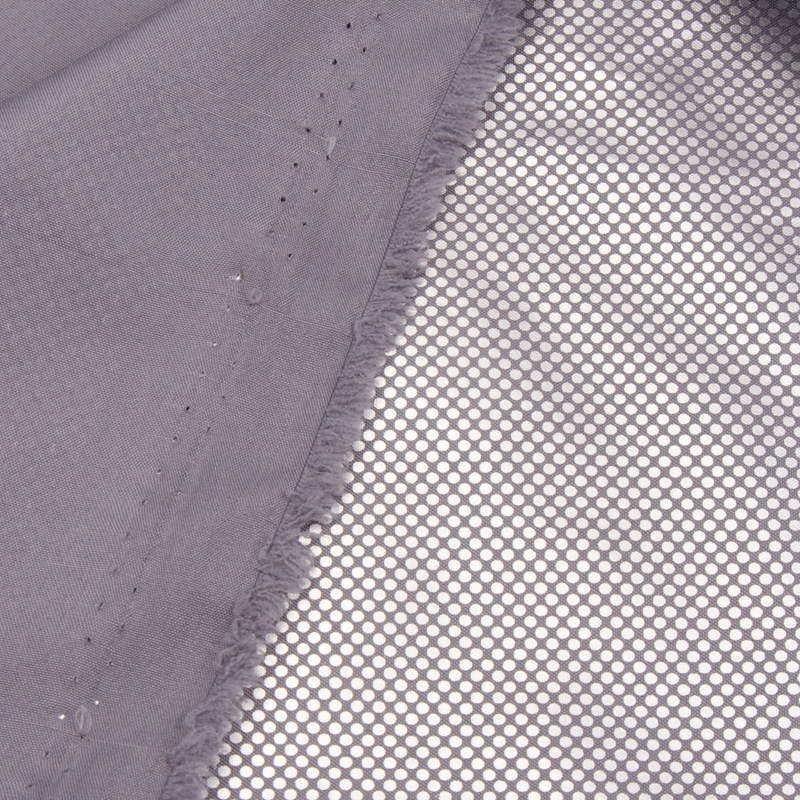 Ткань подкладочная Pongee, 65гр/м2, 100пэ, 150см, фольгированная матовая (серебро), серый/S204, (50м2