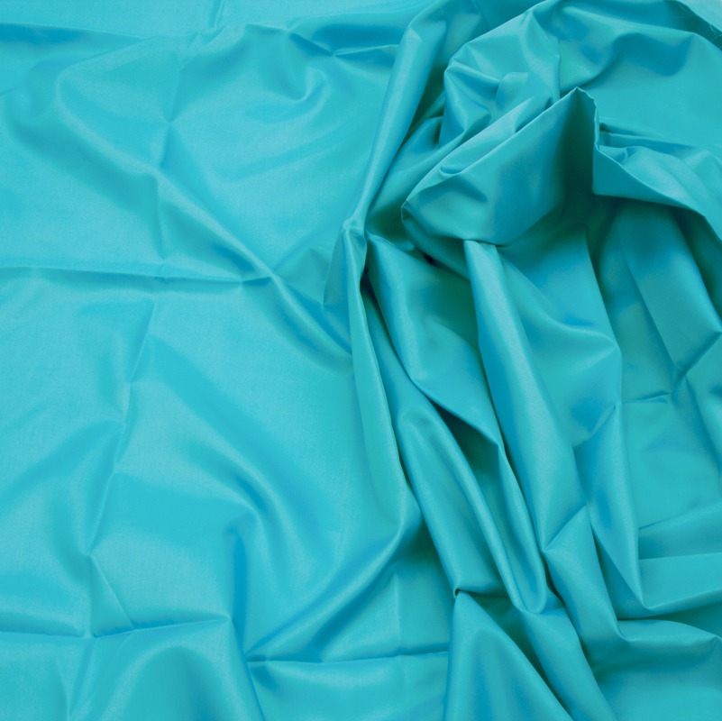 Ткань подкладочная 190T 56гр/м2, 100пэ, 150см, антистатик, голубой яркий/S046, (50м) KS2