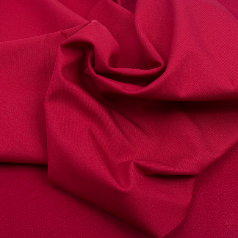 Ткань мембранная Texshell Twill, WR TPU 3k/15k Fleece, 320гр/м2, 100пэ, 150см, красный темный /S171,3