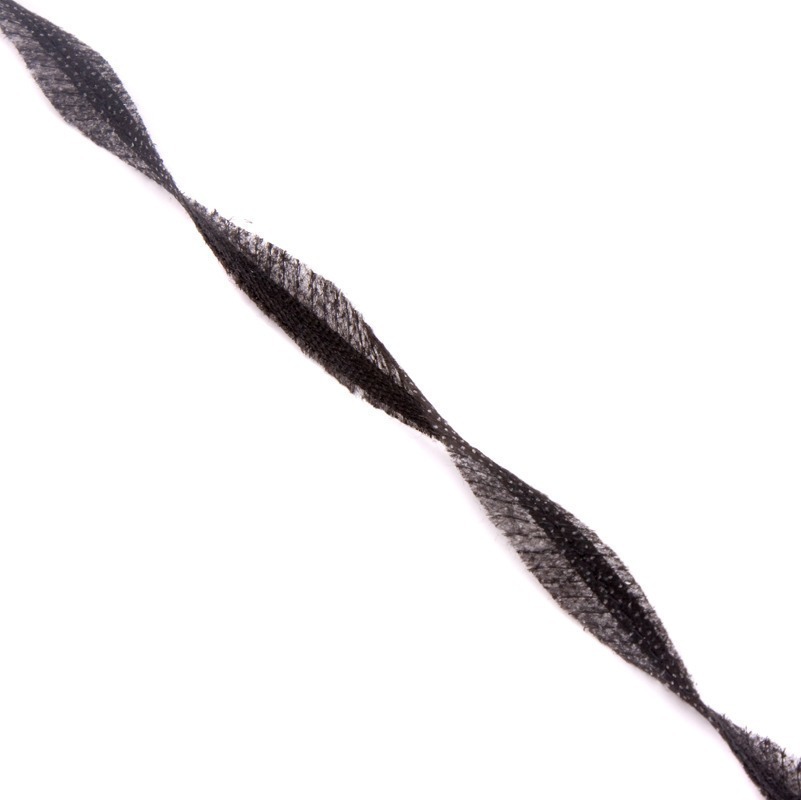 Тесьма в пройму по косой усиленная сутажом цв черный 10мм (рул 100м) Danelli LK4YP55 (WK551)0