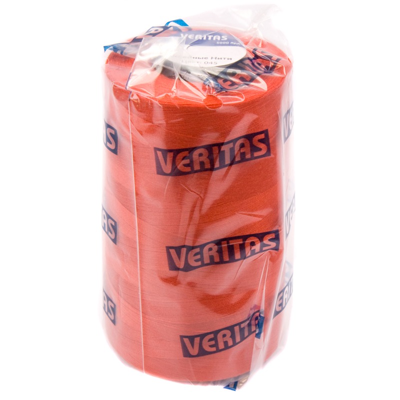 Нитки швейные 100% PE 40/2 цв S-045 оранжевый темный (боб 5000ярдов) VERITAS2