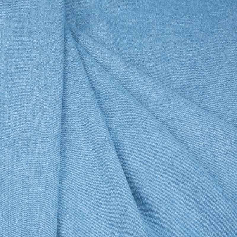 Ткань Джинса 335-340гр/м2 (10 oz), 99хб/1пэ, 140см, голубой светлый XBL-100194