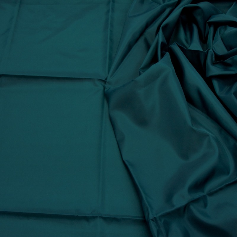 Ткань подкладочная 190T 56гр/м2, 100пэ, 150см, антистатик, зеленый темный/S390, (50м) KS2